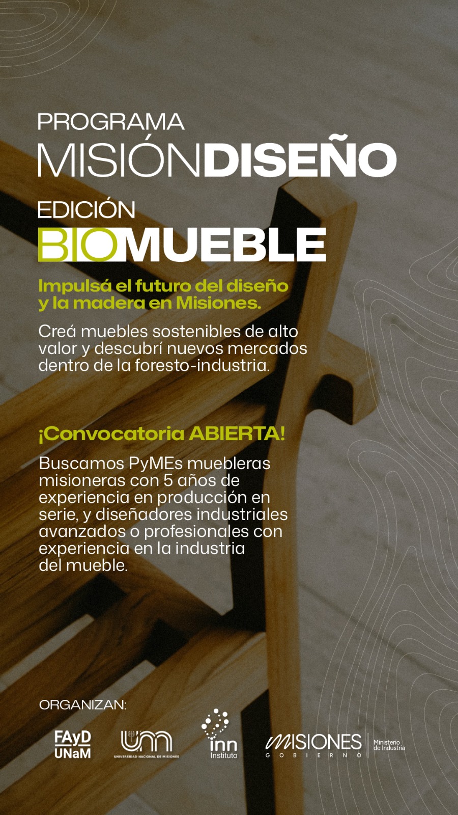 Programa Misión DISEÑO: BIOMUEBLE