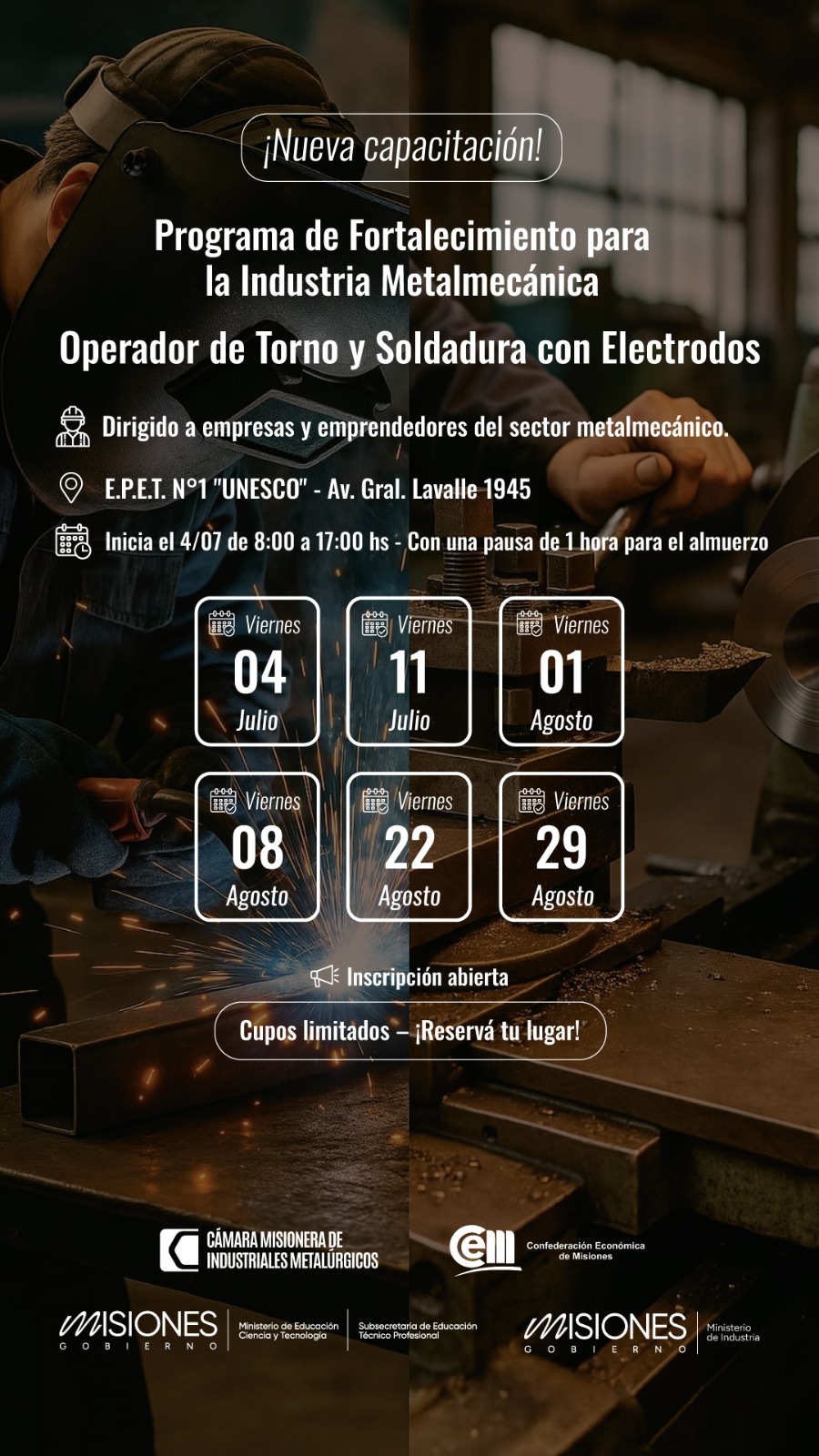 Abren las inscripciones para una nueva capacitacin en oficios metalmecnicos en Misiones 02