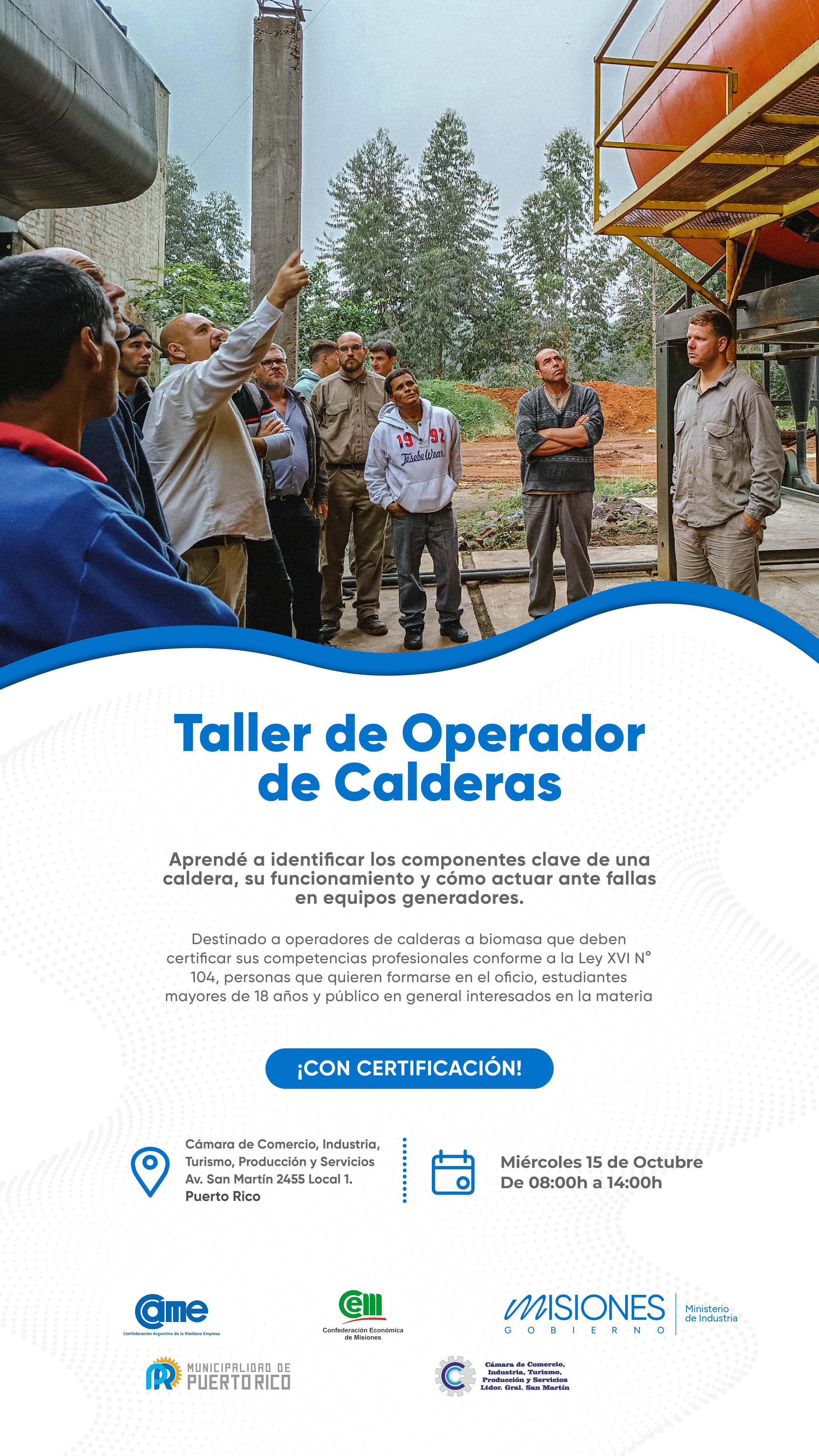 Dictarán un curso de Operador de Calderas en Puerto Rico