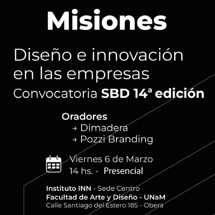 Cuando el diseño impulsa la industria: Misiones se suma a la 14ª edición del SBD