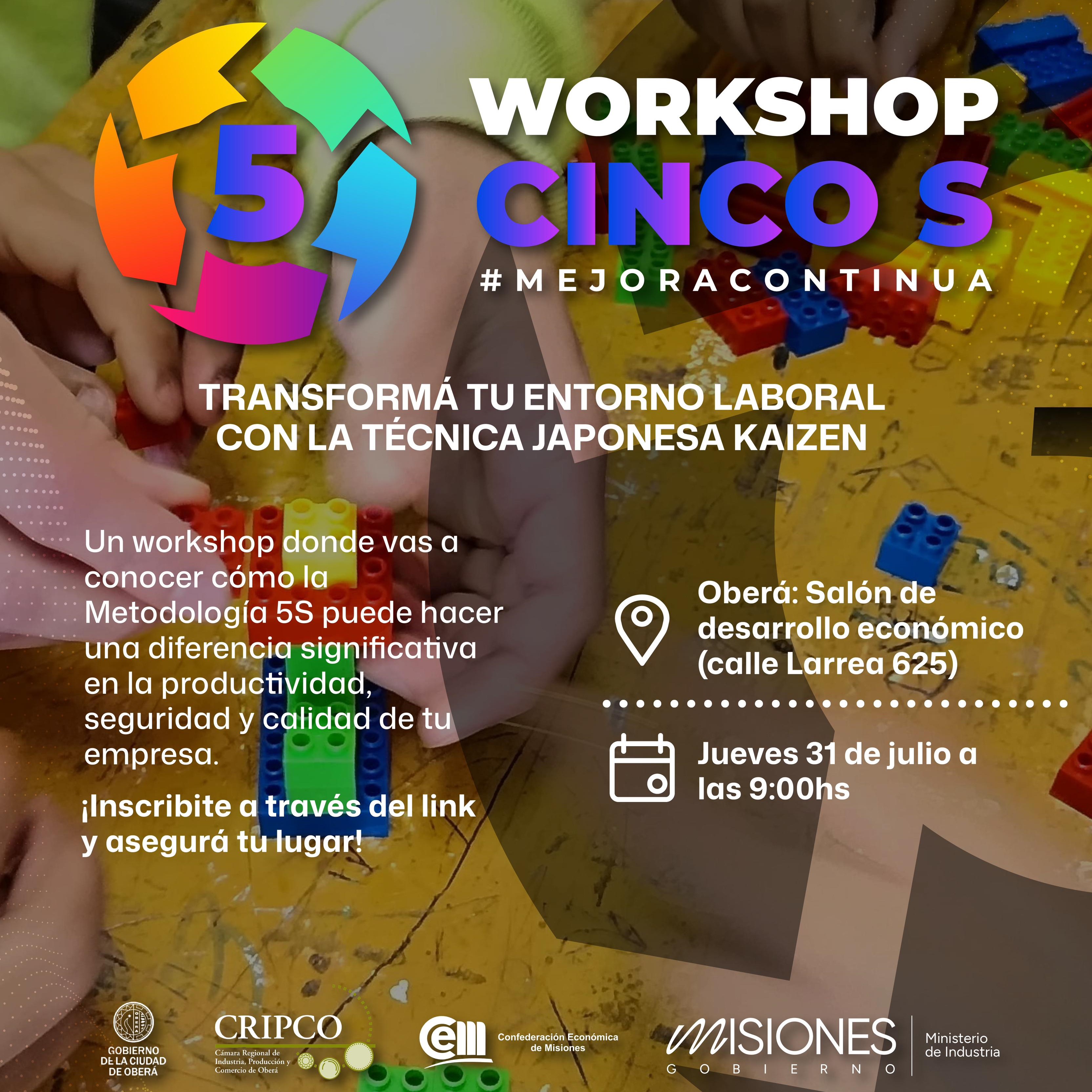Transformación en el Trabajo: Se Realizará un nuevo Workshop sobre la Metodología 5S en Oberá