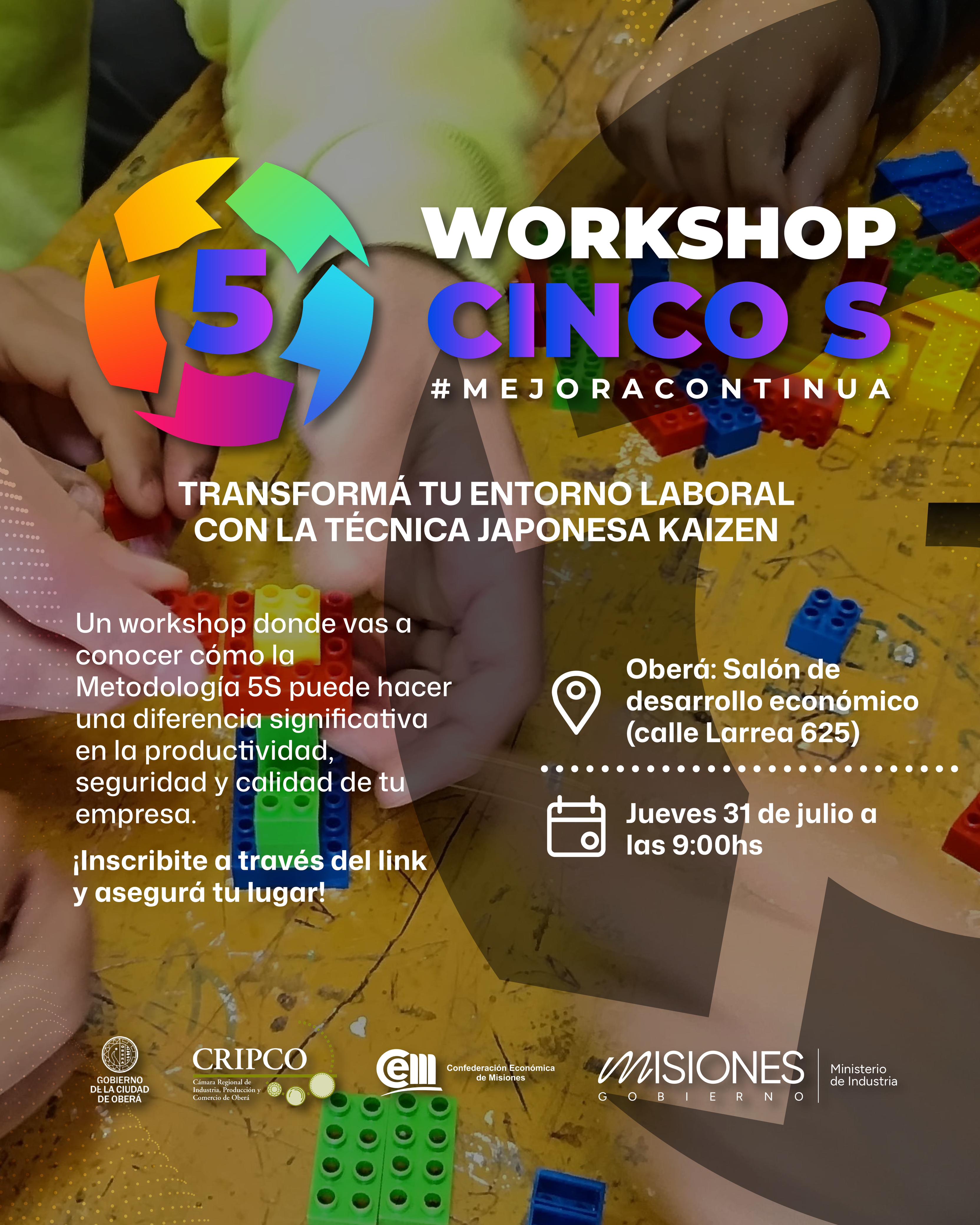 Transformación en el Trabajo: Se Realizará un nuevo Workshop sobre la Metodología 5S en Oberá