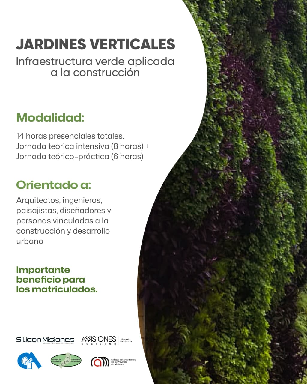 Se realizar en Posadas un curso intensivo sobre jardines verticales 02